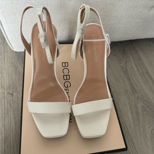 BCBGeneration Caroline Platform Sandal, Off white